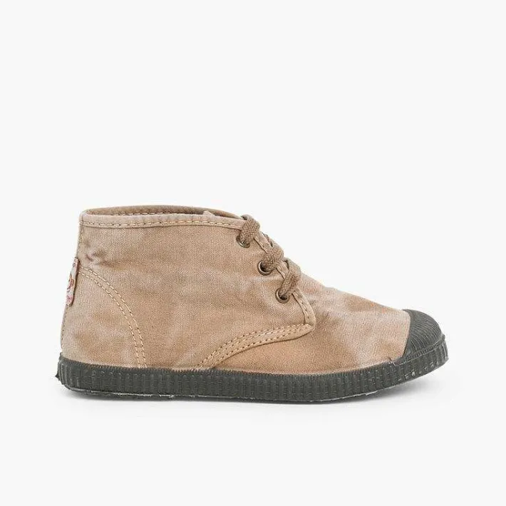 Pisamonas Boots>Stonewashed Canvas Boots For Kids