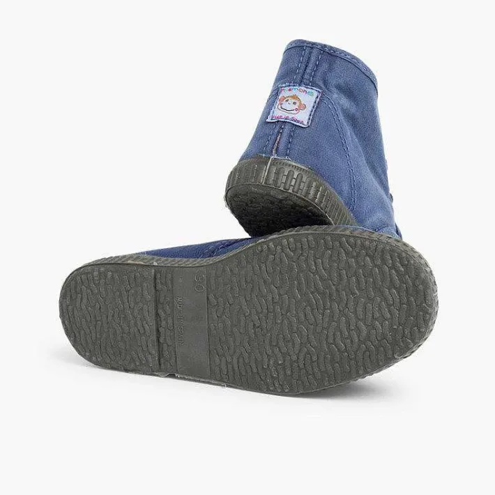 Pisamonas Boots>Stonewashed Canvas Boots For Kids