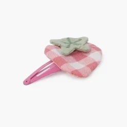 Pisamonas Hair Accessories>Strawberry Vichy Frog Clip