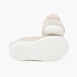 Pisamonas Trainers>Striped And Suede Sneakers Double Riptape Strap