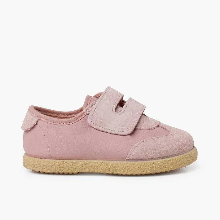 Pisamonas Trainers>Suede And Faux Leather Trainers
