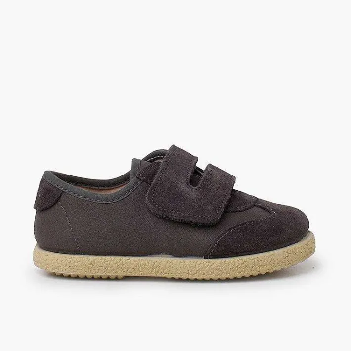 Pisamonas Trainers>Suede And Faux Leather Trainers