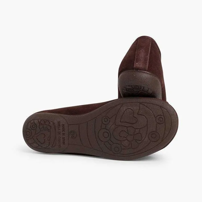Pisamonas Ballet Pumps And Flats>Suede Ballerina Pumps