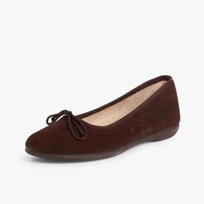 Pisamonas Ballet Pumps And Flats>Suede Ballerina Pumps