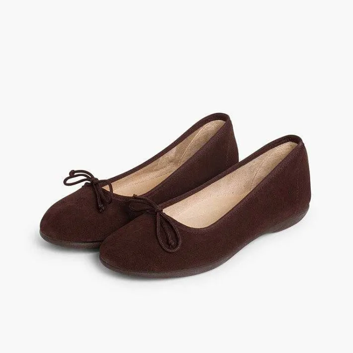 Pisamonas Ballet Pumps And Flats>Suede Ballerina Pumps