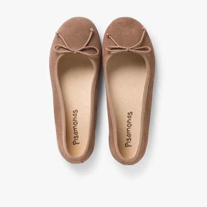 Pisamonas Ballet Pumps And Flats>Suede Ballerina Pumps