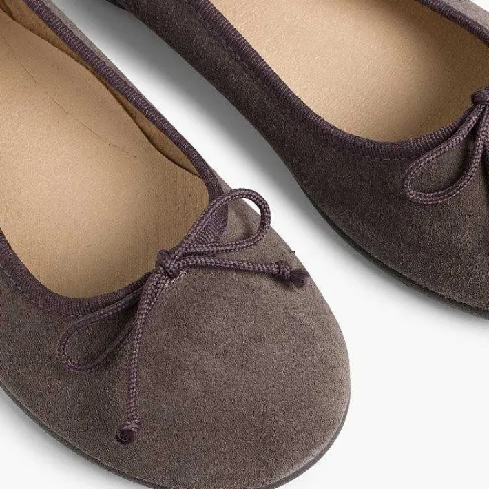 Pisamonas Ballet Pumps And Flats>Suede Ballerina Pumps