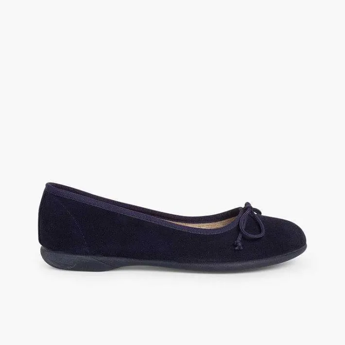 Pisamonas Ballet Pumps And Flats>Suede Ballerina Pumps