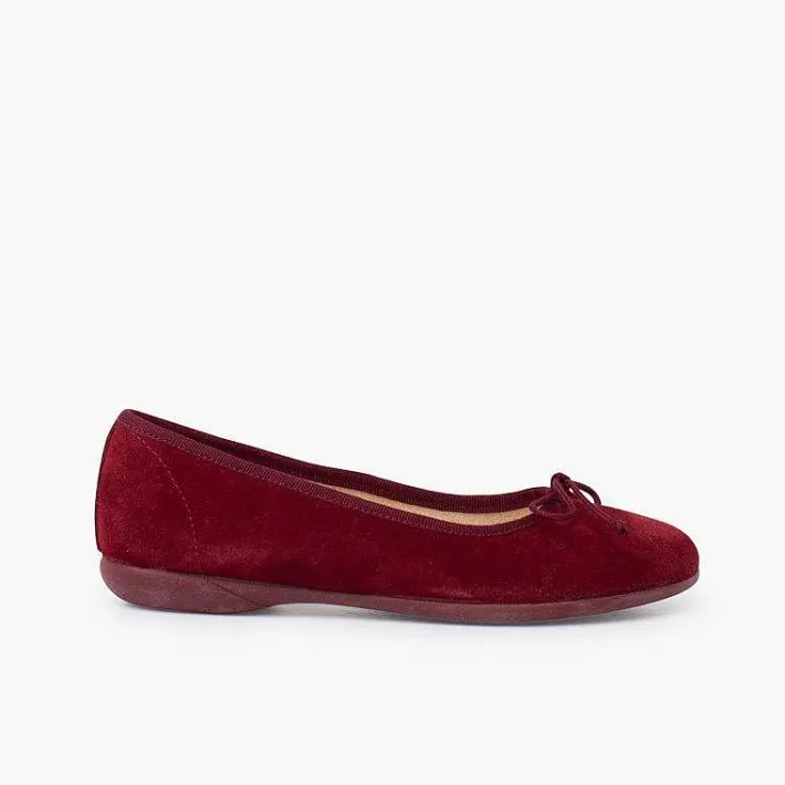 Pisamonas Ballet Pumps And Flats>Suede Ballerina Pumps