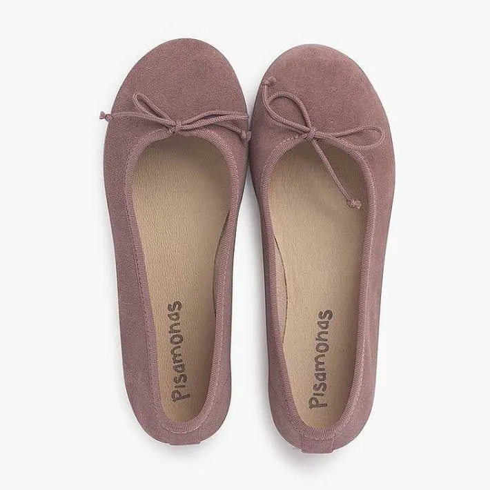 Pisamonas Ballet Pumps And Flats>Suede Ballerina Pumps