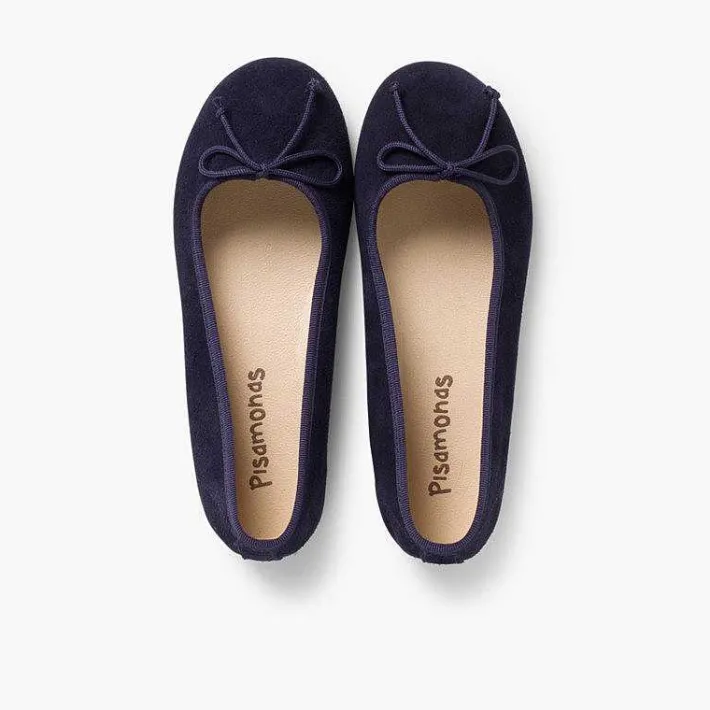 Pisamonas Ballet Pumps And Flats>Suede Ballerina Pumps