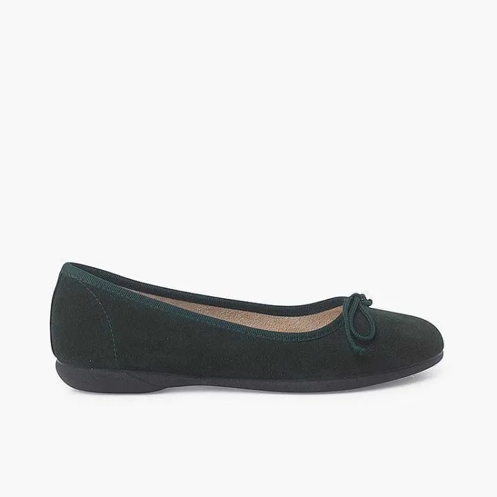 Pisamonas Ballet Pumps And Flats>Suede Ballerina Pumps