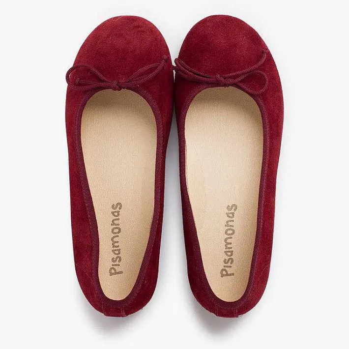 Pisamonas Ballet Pumps And Flats>Suede Ballerina Pumps