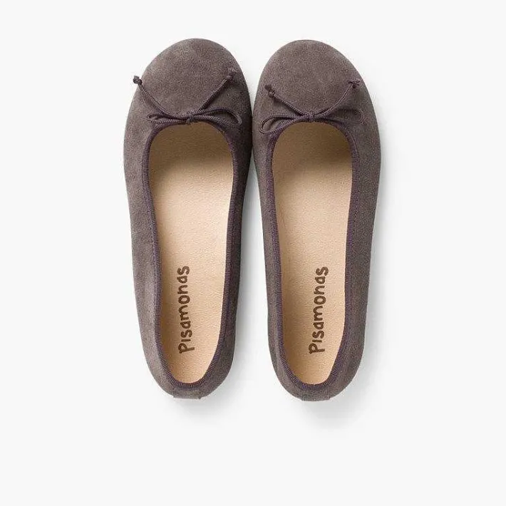 Pisamonas Ballet Pumps And Flats>Suede Ballerina Pumps