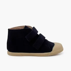 Pisamonas Boots>Suede Boot Double Hook-And-Loop Fastener