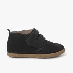 Pisamonas Boots>Suede Booties Wide Adherent Strip