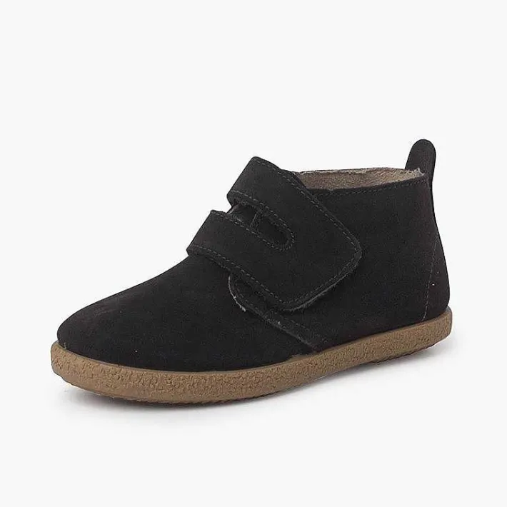 Pisamonas Boots>Suede Booties Wide Adherent Strip