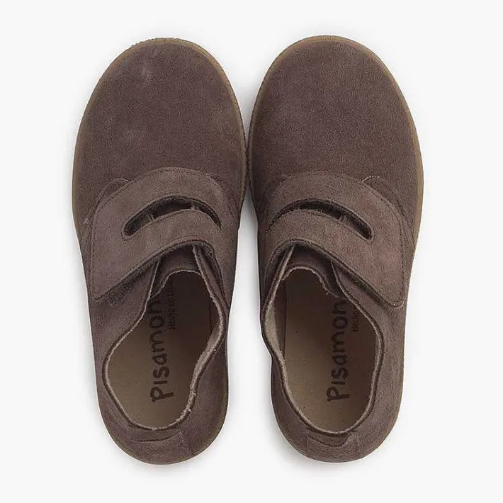 Pisamonas Boots>Suede Booties Wide Adherent Strip
