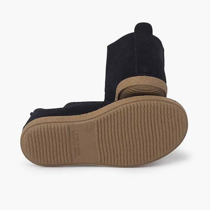 Pisamonas Boots>Suede Booties Wide Adherent Strip