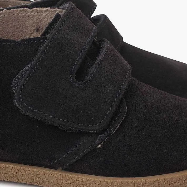 Pisamonas Boots>Suede Booties Wide Adherent Strip