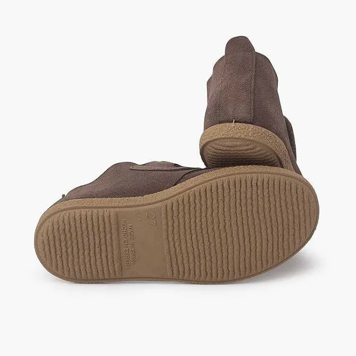Pisamonas Boots>Suede Booties Wide Adherent Strip