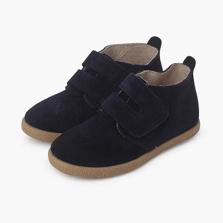 Pisamonas Boots>Suede Booties Wide Adherent Strip