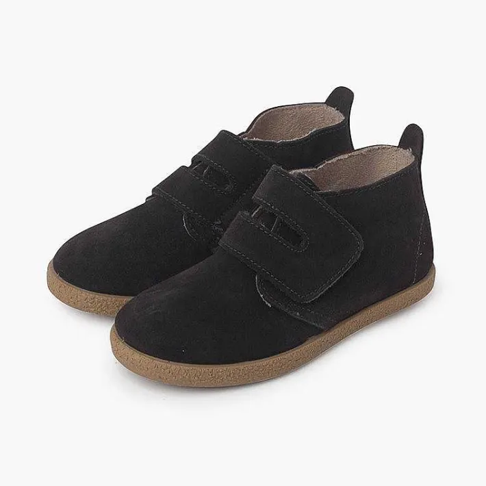 Pisamonas Boots>Suede Booties Wide Adherent Strip