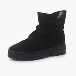 Pisamonas Boots>Suede Boots With Wrinkled Effect
