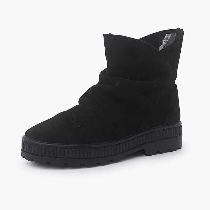 Pisamonas Boots>Suede Boots With Wrinkled Effect