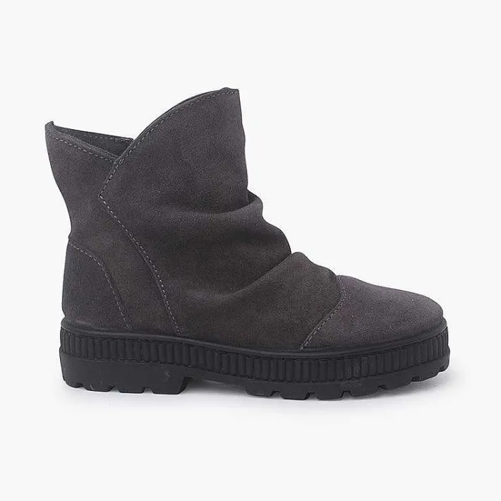 Pisamonas Boots>Suede Boots With Wrinkled Effect