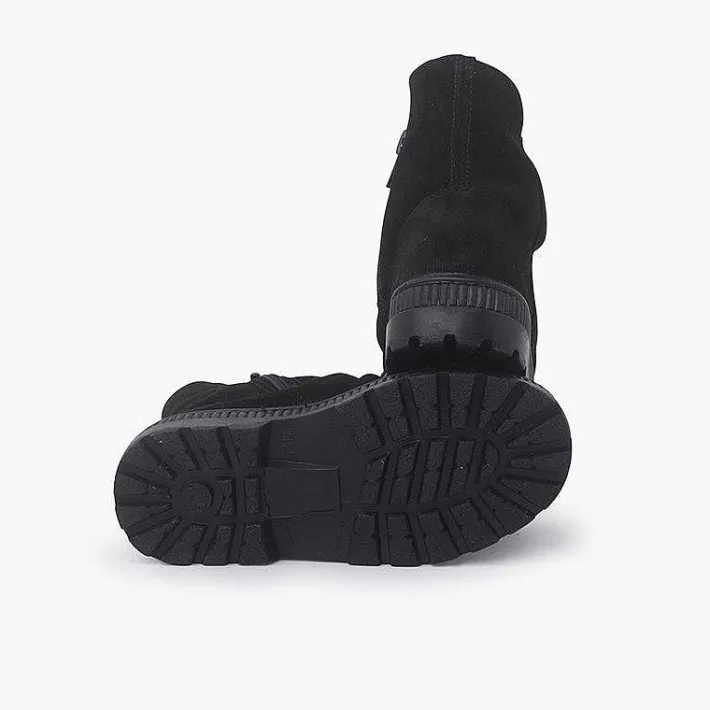 Pisamonas Boots>Suede Boots With Wrinkled Effect