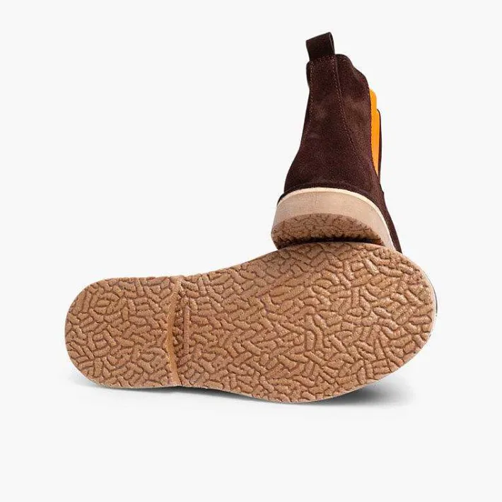 Pisamonas Boots>Suede Chelsea Boots With Coloured Elastic