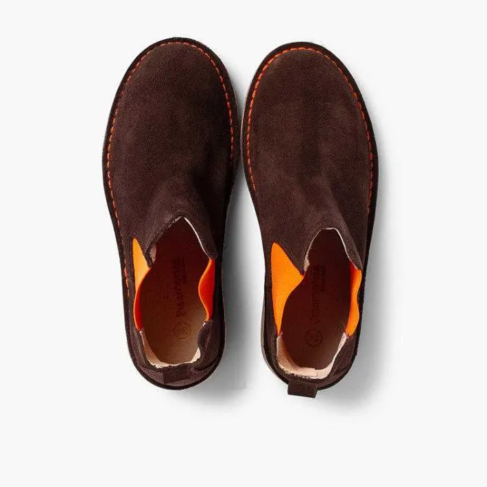 Pisamonas Boots>Suede Chelsea Boots With Coloured Elastic