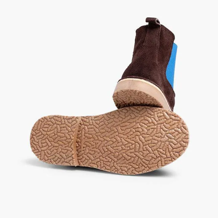 Pisamonas Boots>Suede Chelsea Boots With Coloured Elastic