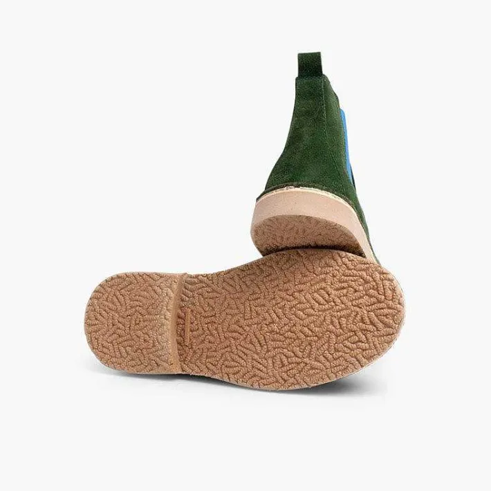 Pisamonas Boots>Suede Chelsea Boots With Coloured Elastic