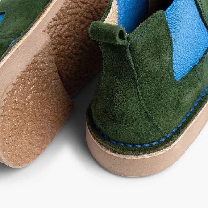 Pisamonas Boots>Suede Chelsea Boots With Coloured Elastic