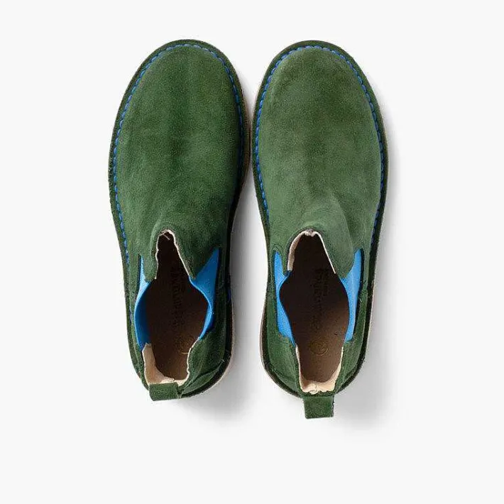 Pisamonas Boots>Suede Chelsea Boots With Coloured Elastic