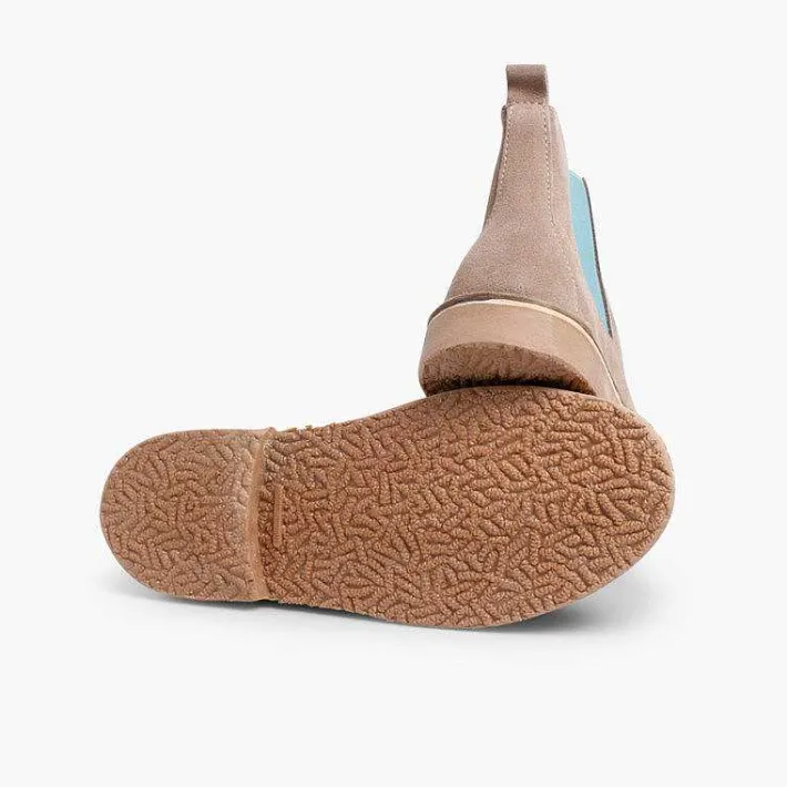 Pisamonas Boots>Suede Chelsea Boots With Coloured Elastic
