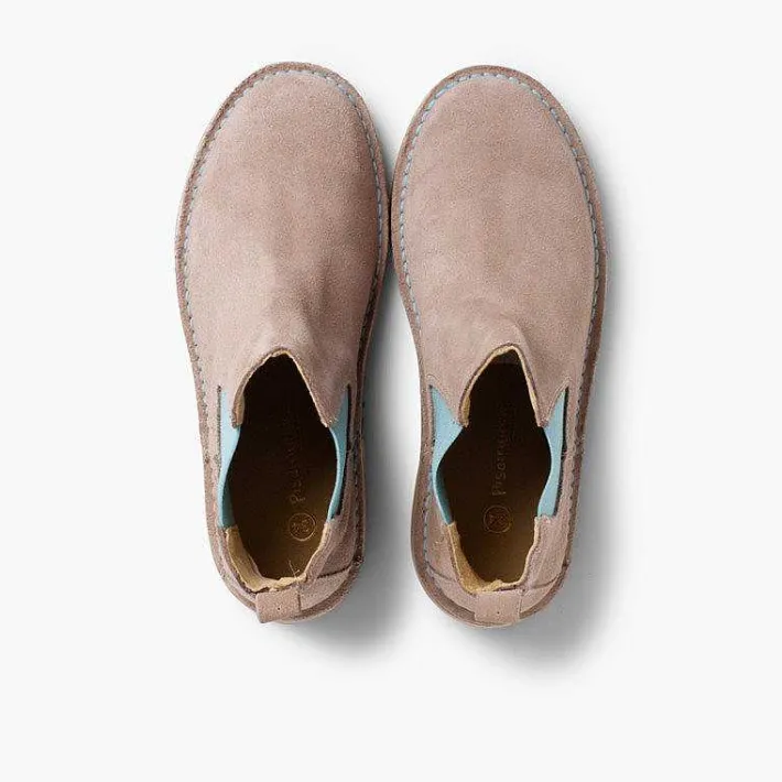Pisamonas Boots>Suede Chelsea Boots With Coloured Elastic