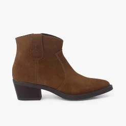 Pisamonas Boots>Suede Cowboy Ankle Boots