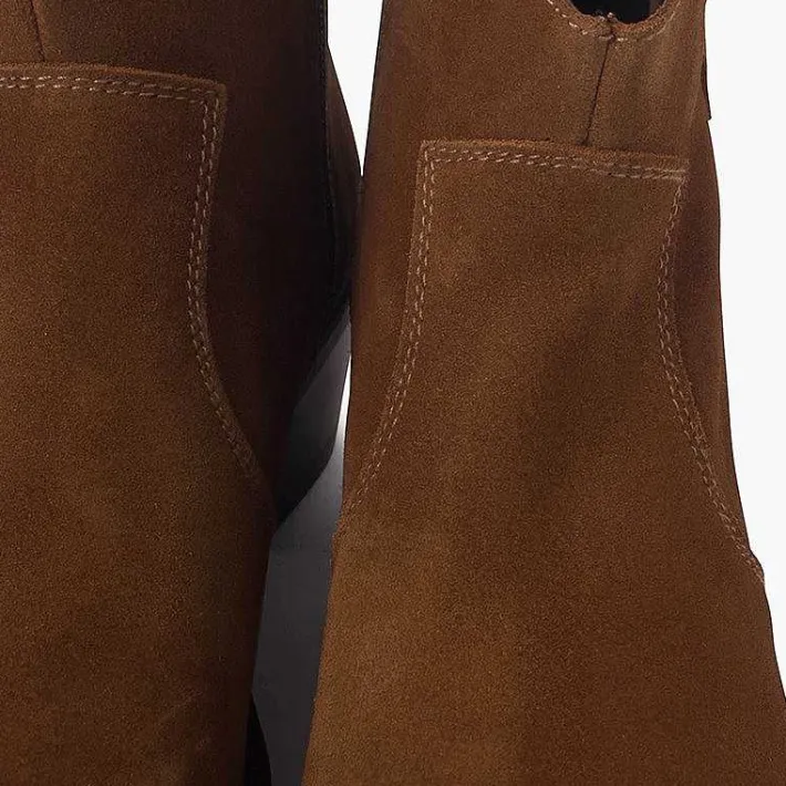 Pisamonas Boots>Suede Cowboy Ankle Boots