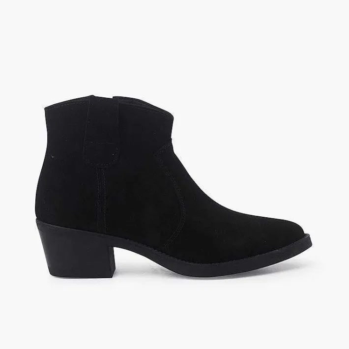 Pisamonas Boots>Suede Cowboy Ankle Boots