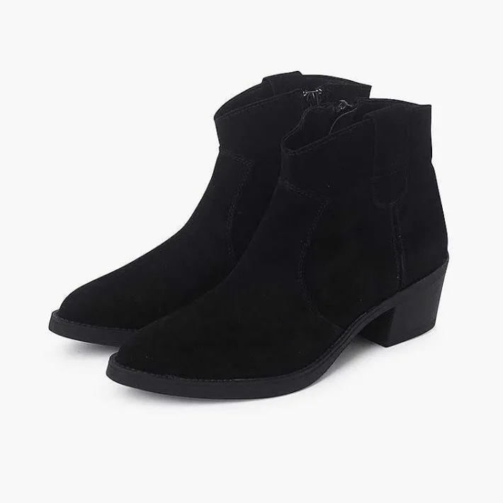 Pisamonas Boots>Suede Cowboy Ankle Boots