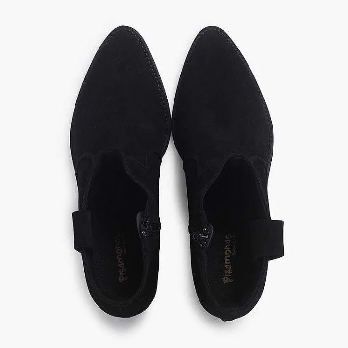Pisamonas Boots>Suede Cowboy Ankle Boots