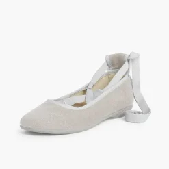 Pisamonas Ballet Pumps And Flats>Suede Effect Ballet Pumps With Bows