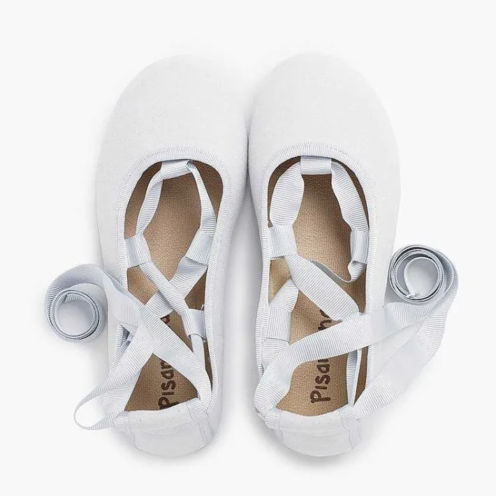 Pisamonas Ballet Pumps And Flats>Suede Effect Ballet Pumps With Bows