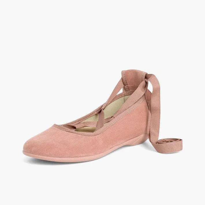 Pisamonas Ballet Pumps And Flats>Suede Effect Ballet Pumps With Bows