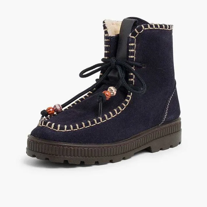 Pisamonas Boots>Suede Faux Sheepskin Boots