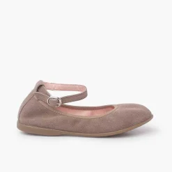 Pisamonas Ballet Pumps And Flats>Suede Flexible Ballerinas With Strap