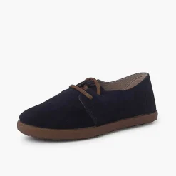 Pisamonas Brogues And Bluchers>Suede Lace Up Bluchers With Caramel Sole